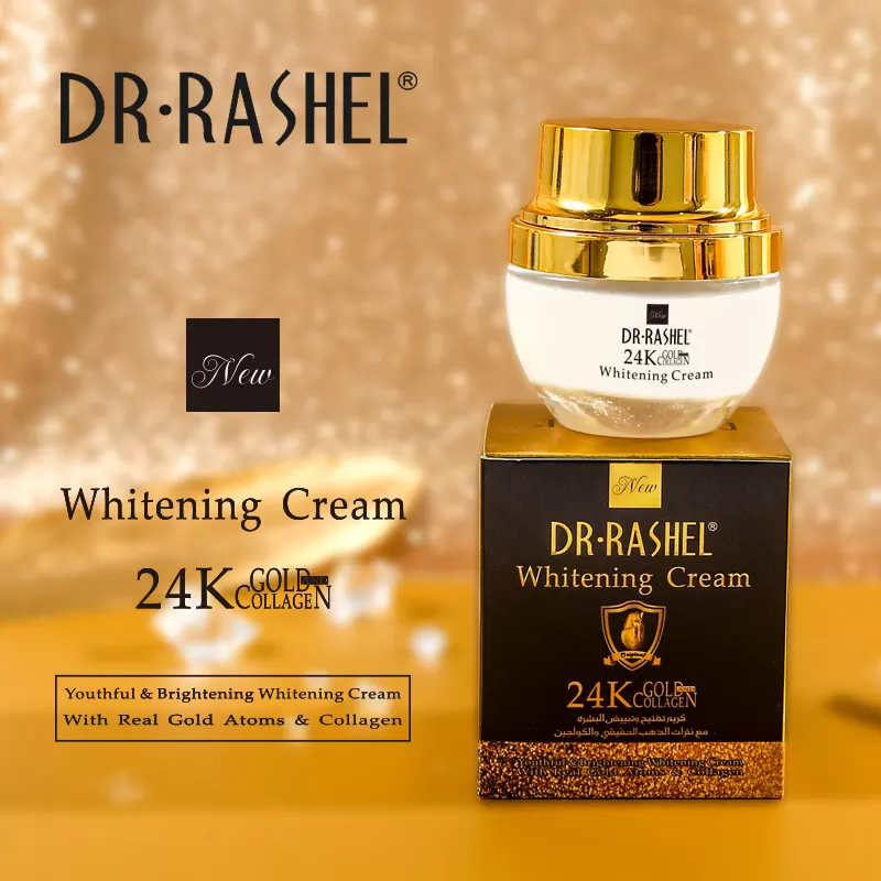 کرم ضد لک و سفید کننده طلا کلاژن دکتر راشل 50گرم DR RASHEL 24K Gold Collagen Whitening Cream