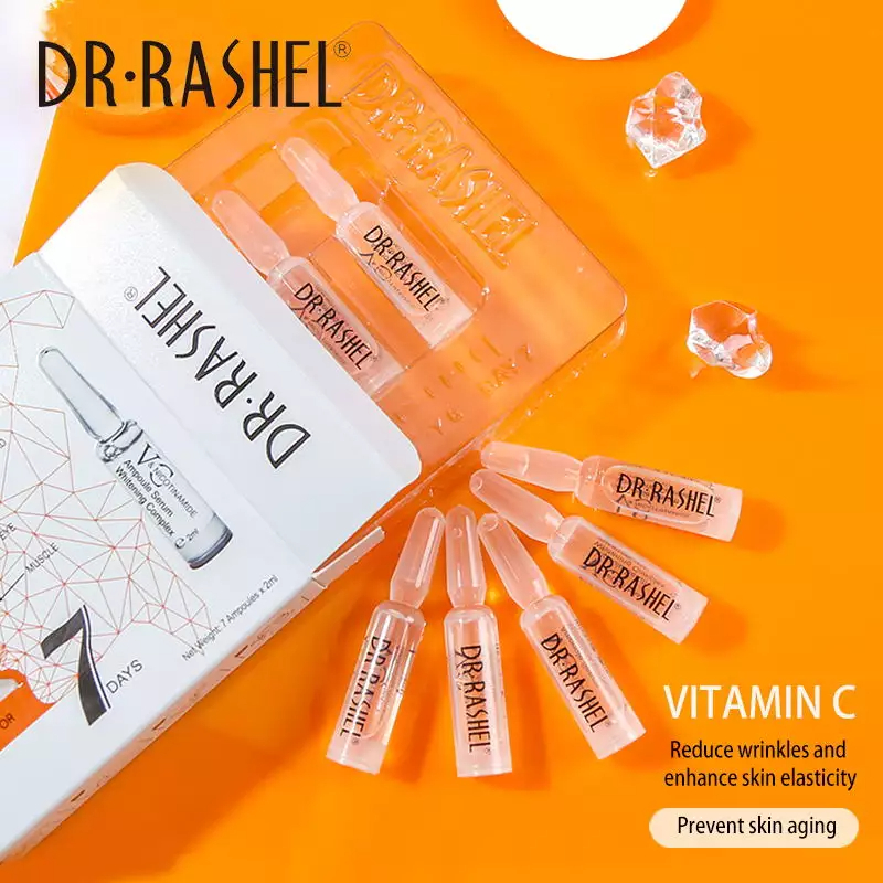 سرم آمپولی یا ویال ضد لک ویتامین سی و نیاسینامید دکتر راشل DR RASHEL Vitamin C & Nicotinamide Ampoule Serum