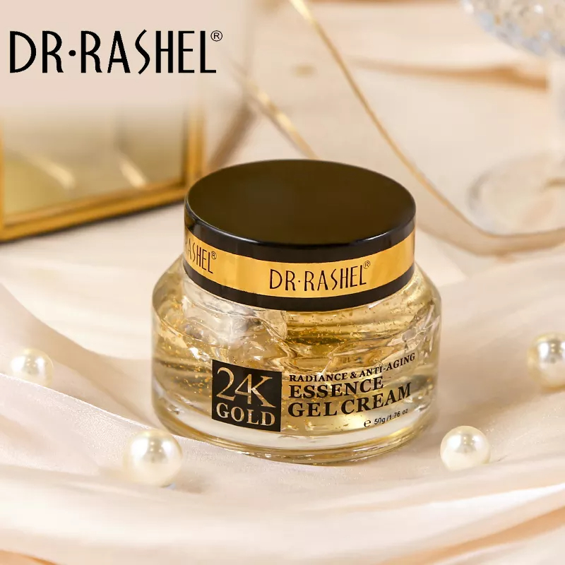 ژل کرم صورت طلا 24k درخشان کننده و ضدپیری دکتر راشل 50گرم DR.RASHEL 24K GOLD RADINANCE & ANTI-AGING Gel Cream