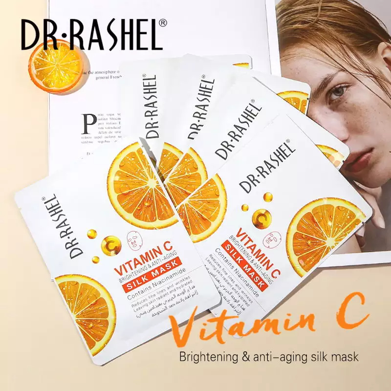 ماسک ورقه‌ای ویتامین سی دکتر راشل حجم25گرم DR.RASHEL Vitamin C Silk Mask