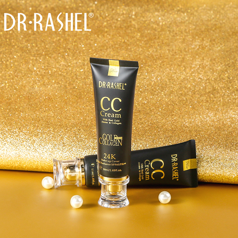 cc سی سی کرم طلا کلاژن ضدپیری دکتر راشل 50 گرم DR RASHEL 24k Gold Collagen CC Cream