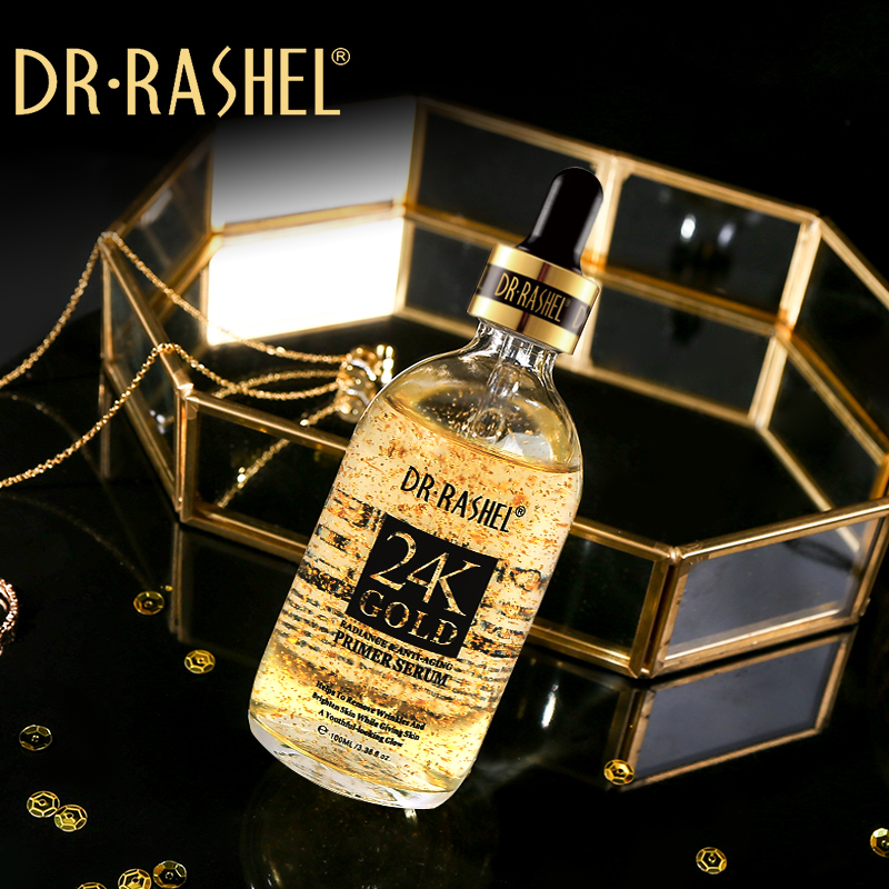 سرم پرایمر صورت طلا 24k درخشان کننده و ضدپیری دکتر راشل 100میل  DR.RASHEL 24K GOLD RADINANCE & ANTI-AGING Primer Face Serum