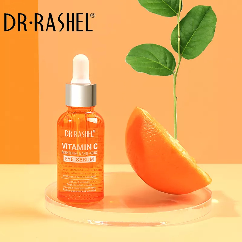سرم دور چشم ویتامین سی حاوی هیالورونیک اسید و کلاژن دکتر راشل 30میل DR.RASHEL Vitamin C eye serum