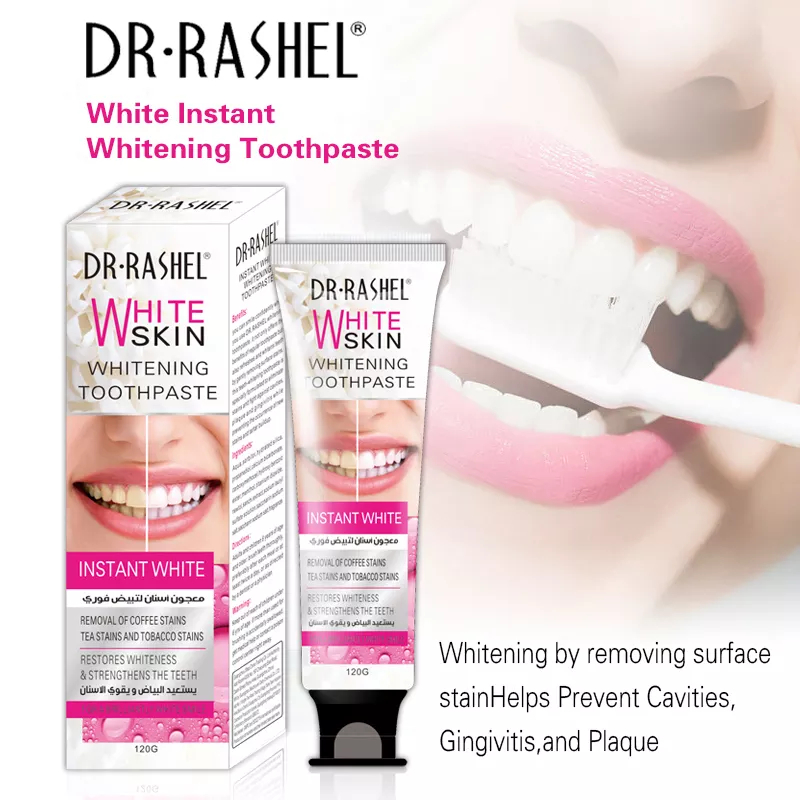 خمیر دندان سفید کننده فوری دکتر راشل 120گرم DR.RASHEL Whitening Toothpaste