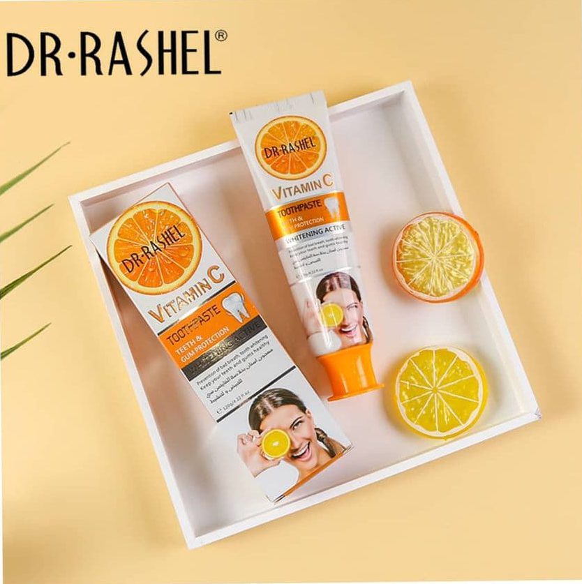 خمیر دندان ویتامین سی دکتر راشل اورجینال 120گرم DR.RASHEL Vitamin C Toothpaste Teeth - Gum Protection