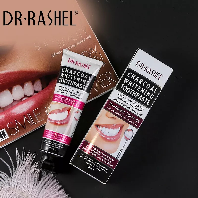 خمیر دندان زغالی دکتر راشل اورجینال 100گرم  DR.RASHEL Charcoal Whitening Toothpaste