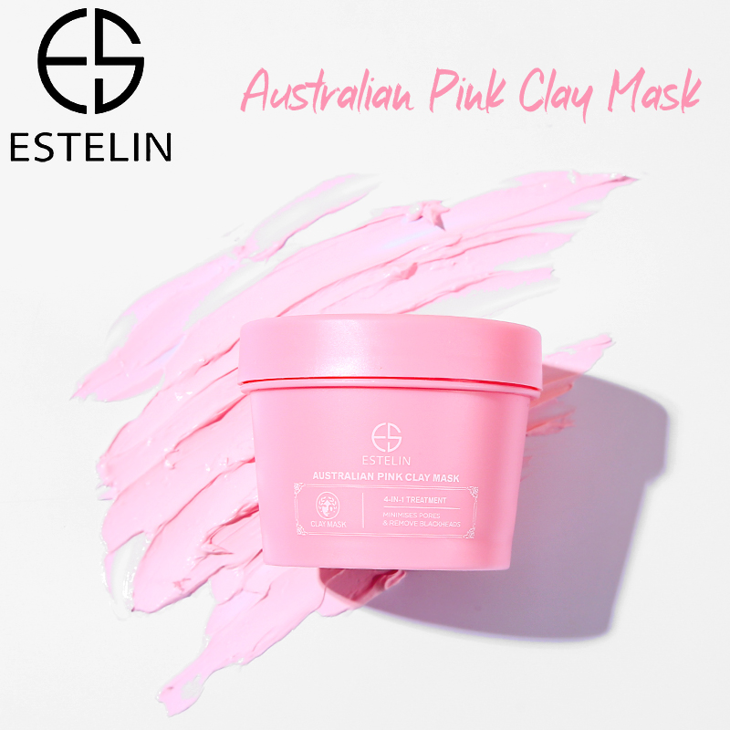 ماسک خاک رس صورتی ضدلک قوی استلین حجم100گرم ESTELIN Australian Pink Clay Mask