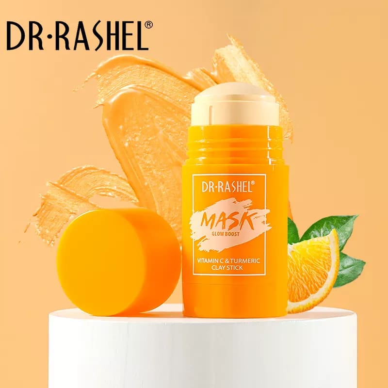 ماسک خاک رس استیکی ویتامین سی و زردچوبه دکتر راشل اورجینال حجم 42گرم DR.RASHEL Vitamin C – Turmeric Clay Stick