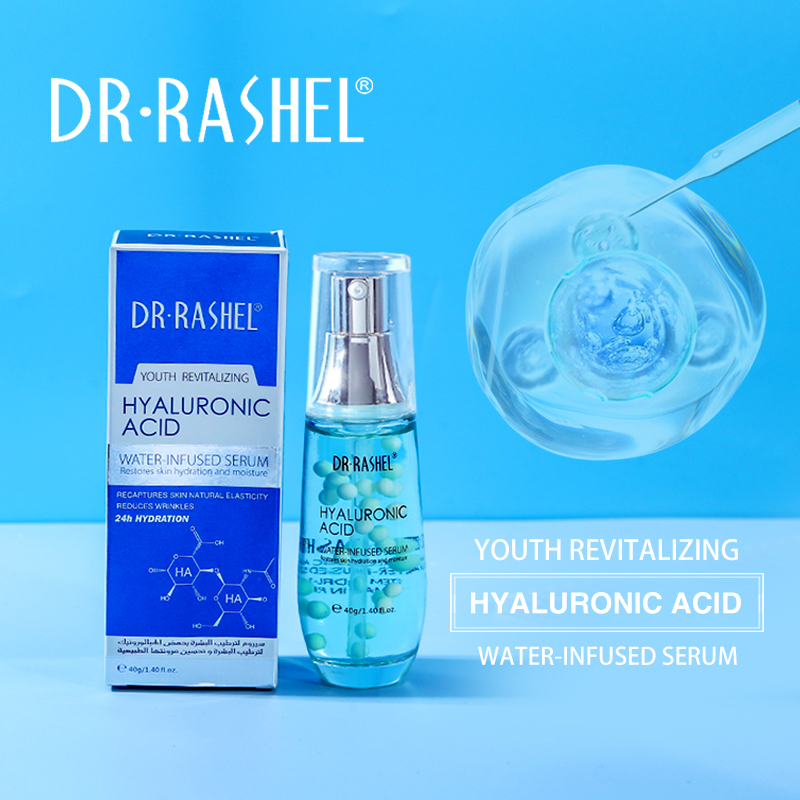 سرم هیالورونیک اسید دکترراشل اورجینال آبرسان و جوانساز حجم40گرم DR.RASHEL YOUTH REVITALIZING HYALURONIC ACID WATER-INFUSED SERUM