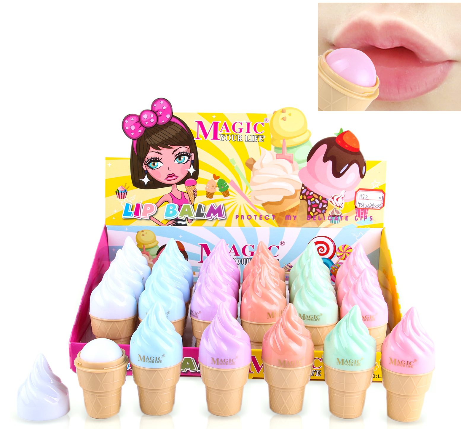 بالم لب بستنی مجیک حجم10گرم MAGIC Icecream Lip Balm
