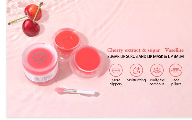 ست 3در1 مراقبت از لب گیلاس استلین و رفع تیرگی لب 10گرم ESTELIN 3 in 1 Lip Care Set Cherry Sugar Lip Scrub Moisturizing Lip Balm