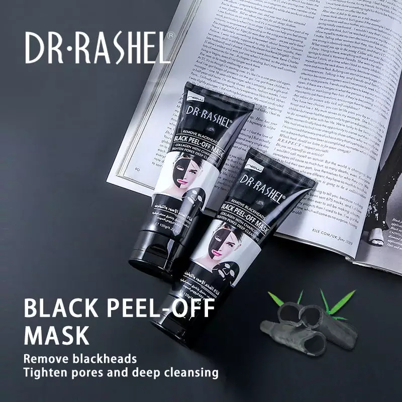 ماسک صورت پیل آف زغال دکتر راشل (بلک ماسک) حجم120گرم DR RASHEL Black Peel Off Mask