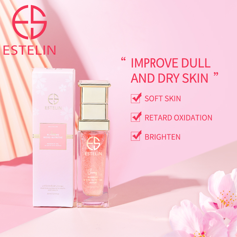 سرم صورت شکوفه گیلاس استلین ضد پیری و ضد لک 30میل ESTELIN Cherry Blossoms Micro-nutritive Serum
