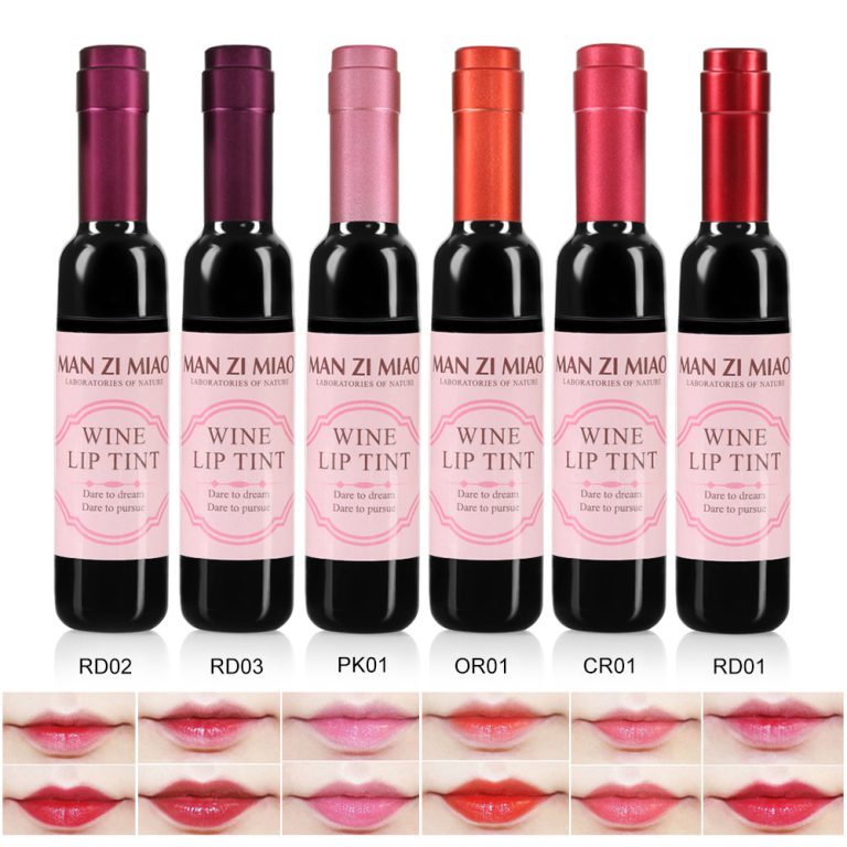 تینت لب شرابی جعبه دار اورجینال حجم 6 میل Man Zi Miao Wine Lip Tint