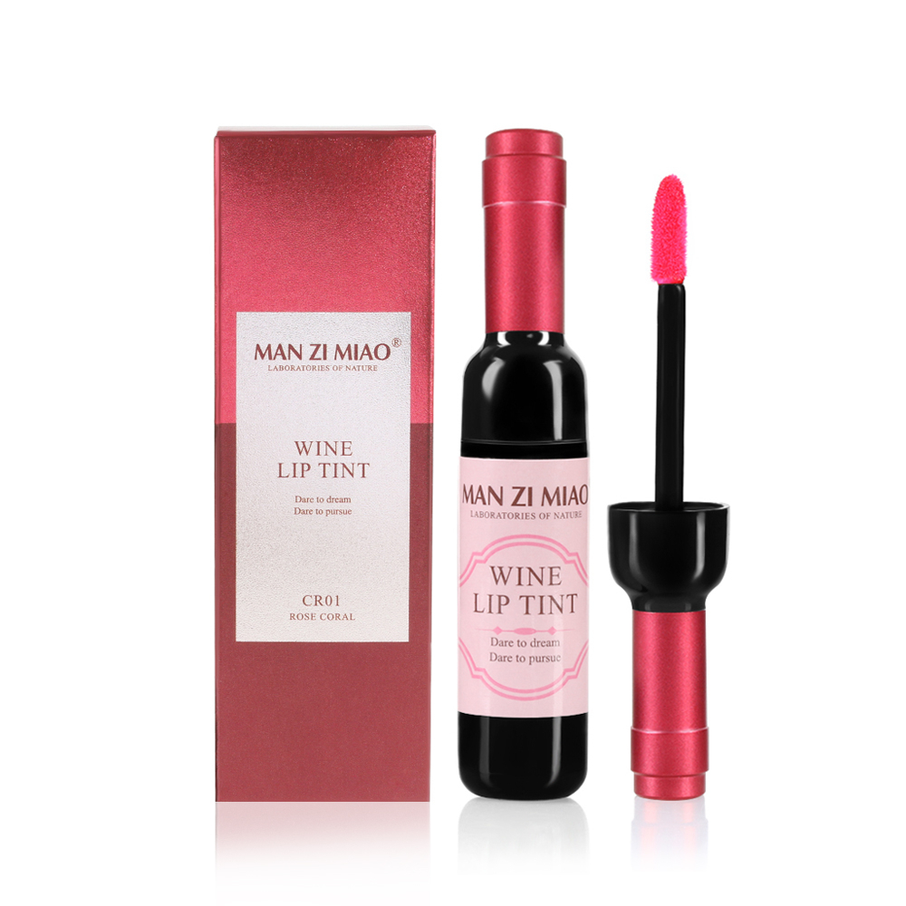 تینت لب شرابی جعبه دار اورجینال حجم 6 میل  Man Zi Miao Wine Lip Tint