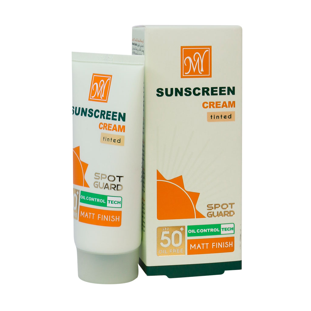کرم ضد آفتاب ضد لک فاقد چربی Spf50 اسپات گارد مات 4 کاره مای 50 میل My Sunscreen Cream spf50 Spot Guard 50 ml