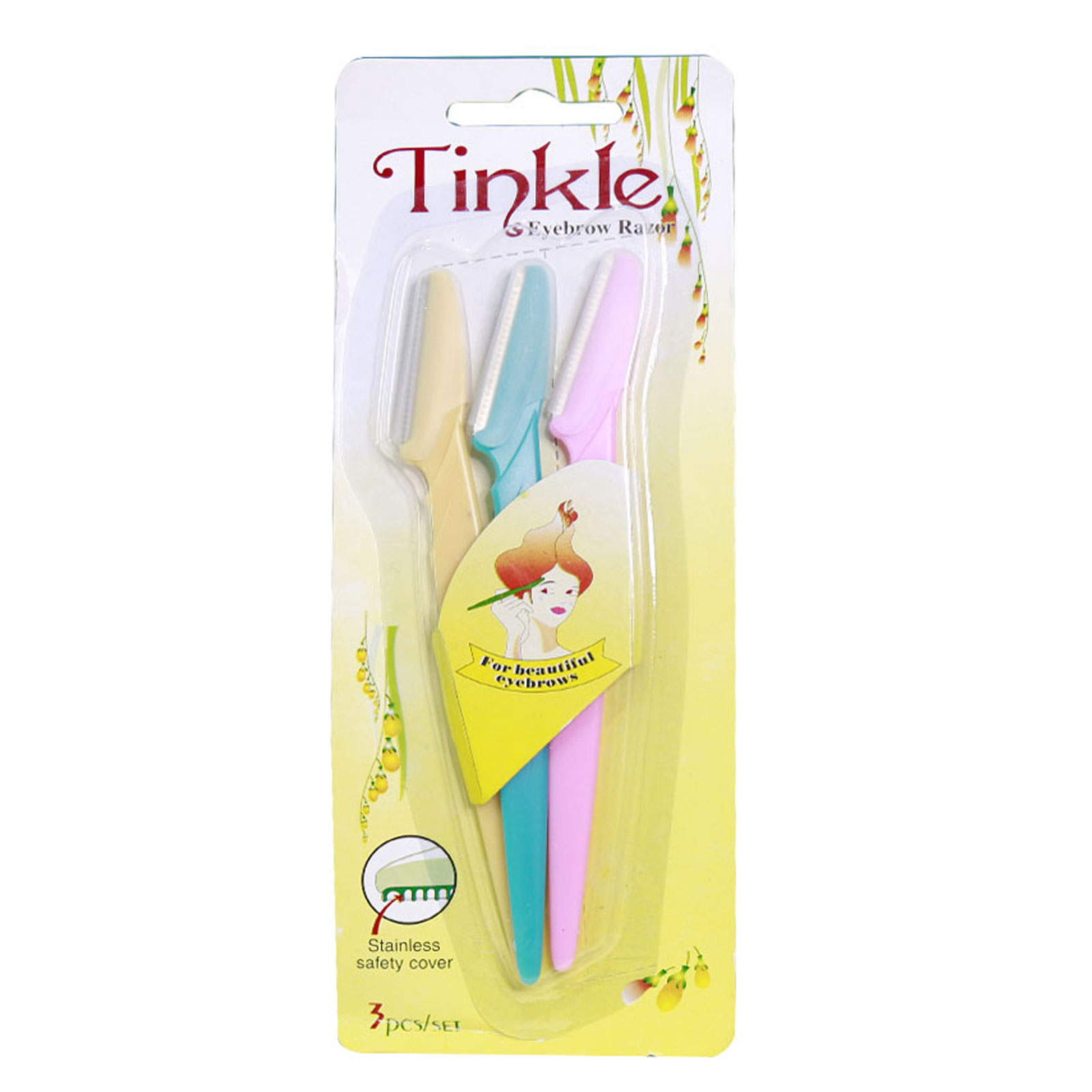 تیغ ابرو و صورت تینکل  پک 3 عددی TINKLE Eyebrow Razor (Pack of 3)
