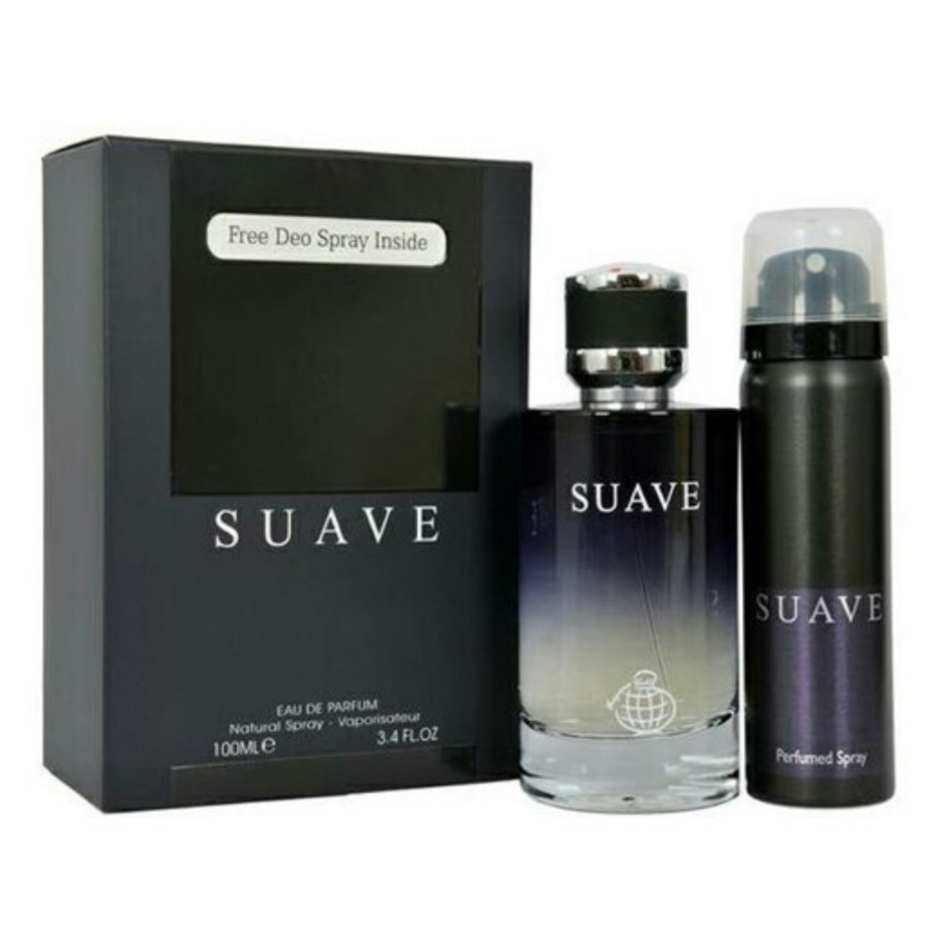 عطر ادکلن مردانه فرگرانس ورد دیور ساواج با اسپری Fragrance World Suave + Spray حجم 100 میل