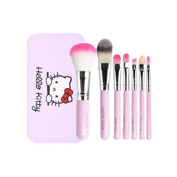 ست براش ۷ تایی طرح هلوکیتی جعبه فلزی اورجینال  HelloKitty