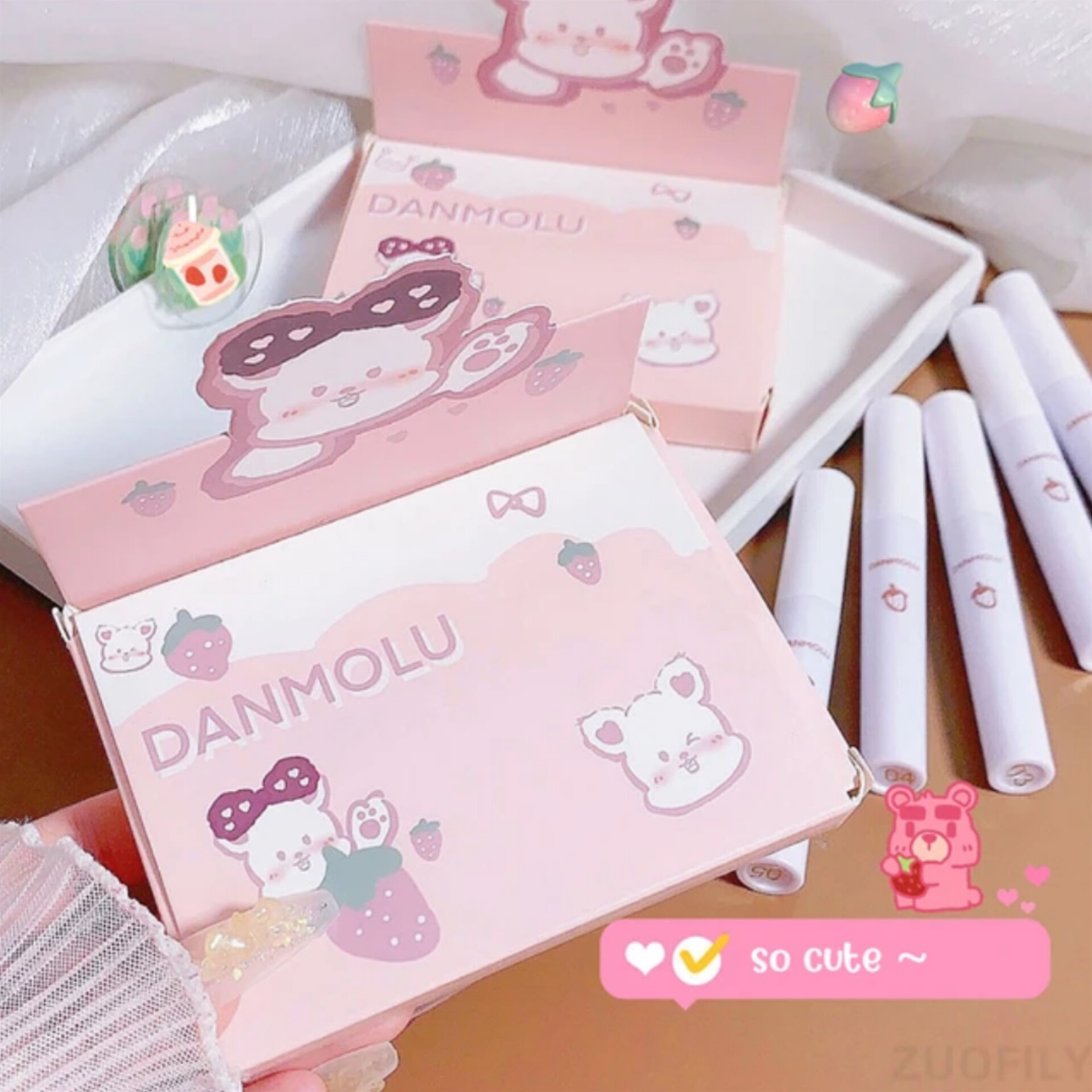 رژ تینت دانمولو Danmolu مدل صورتی پک 5 عددی