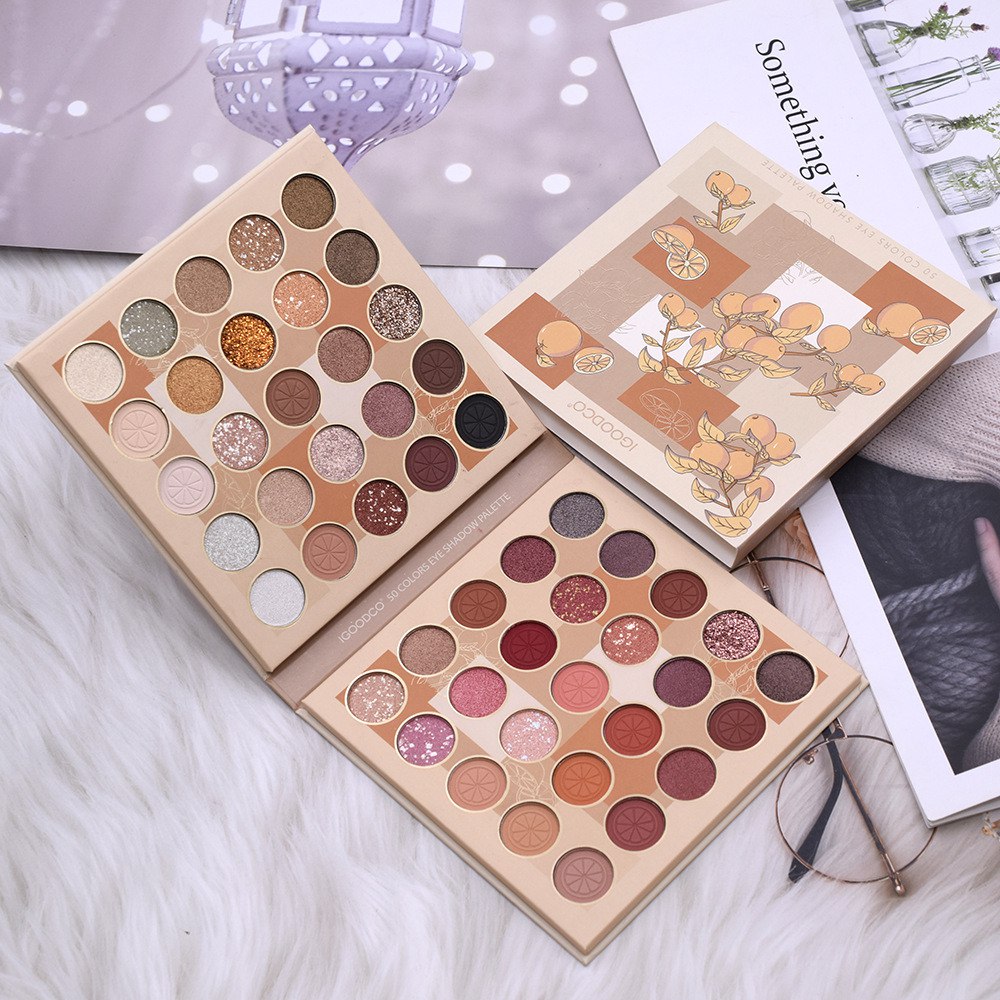 سایه چشم 50 رنگ پرتقال آی گود کو  IGOODCO Orange 50 Pigmented colors Eyeshadow Palette