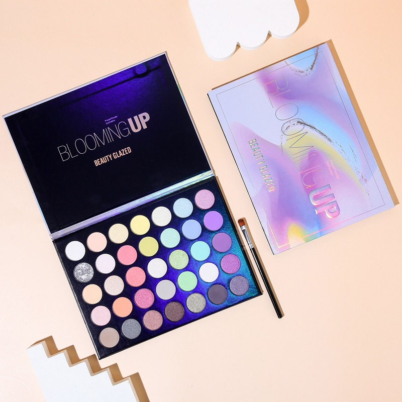 سایه چشم  بیوتی گلیزد-بلومینگ آپ 35 رنگ اورجینال Beauty Glazed Blooming Up 35 color Eyeshadow Palette