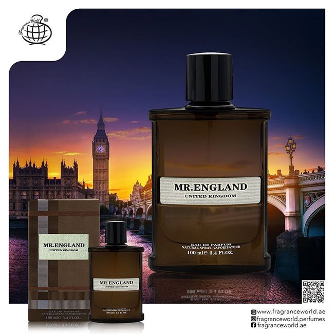 عطر و ادکلن مردانه فرگرانس ورد باربری لندن Fragrance World Mr.England حجم 100 میل