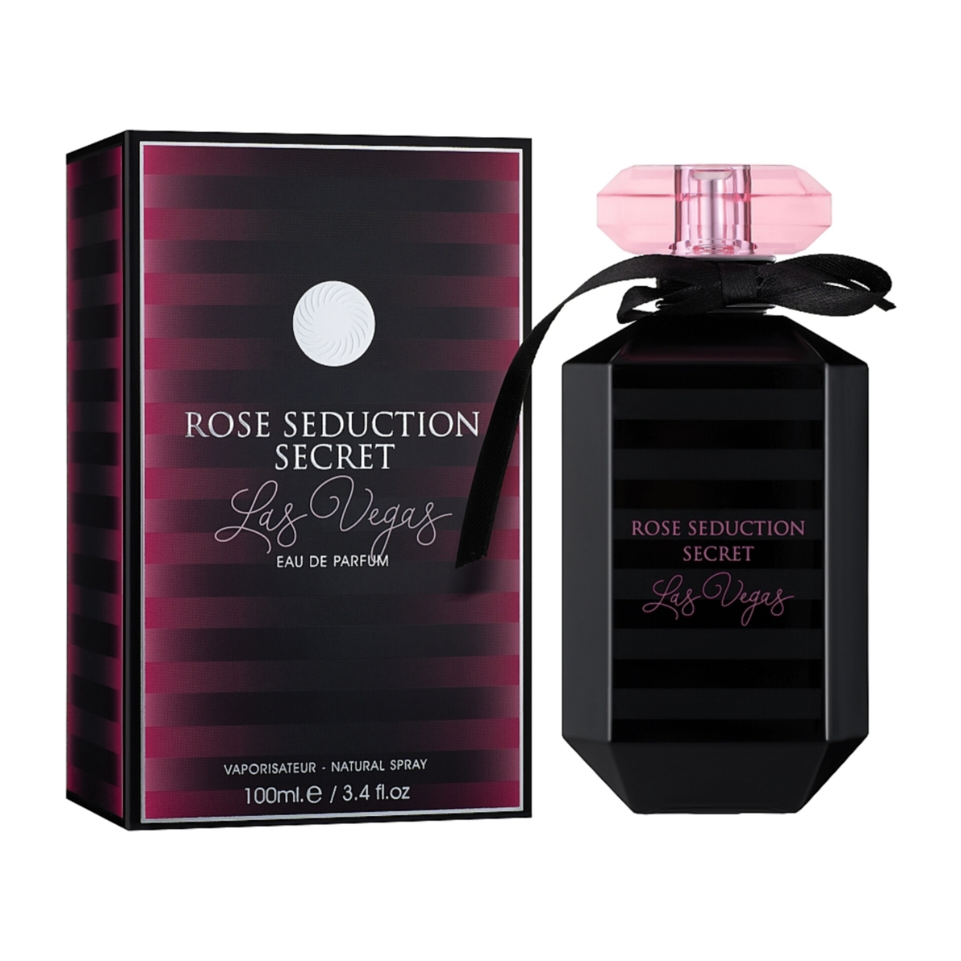 ادو پرفیوم زنانه فرگرانس ورد ویکتوریا سکرت بامب شل نیویورک ( رز سدکشن سکرت لاس وگاس  )  Fragrance World Rose Seduction Secret Las Vegas  حجم 100 میل