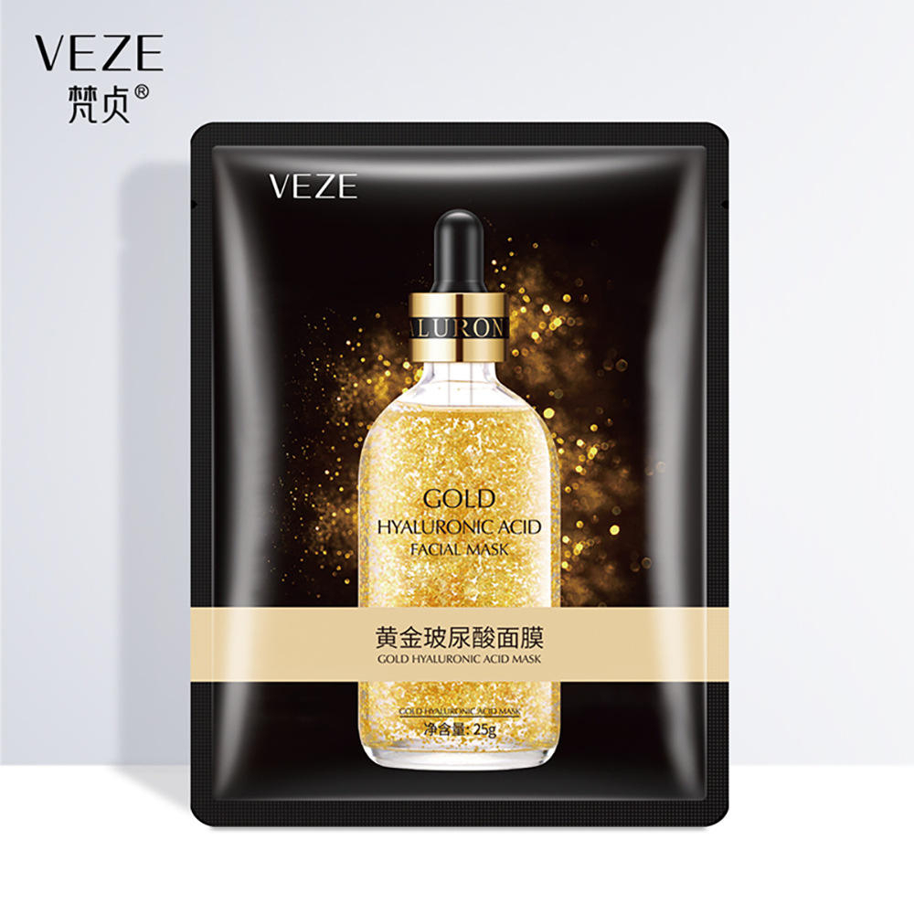 ماسک ورقه ای طلا و هیالورونیک اسید وزه VEZE Gold Hyaluronic Acid Facial Mask