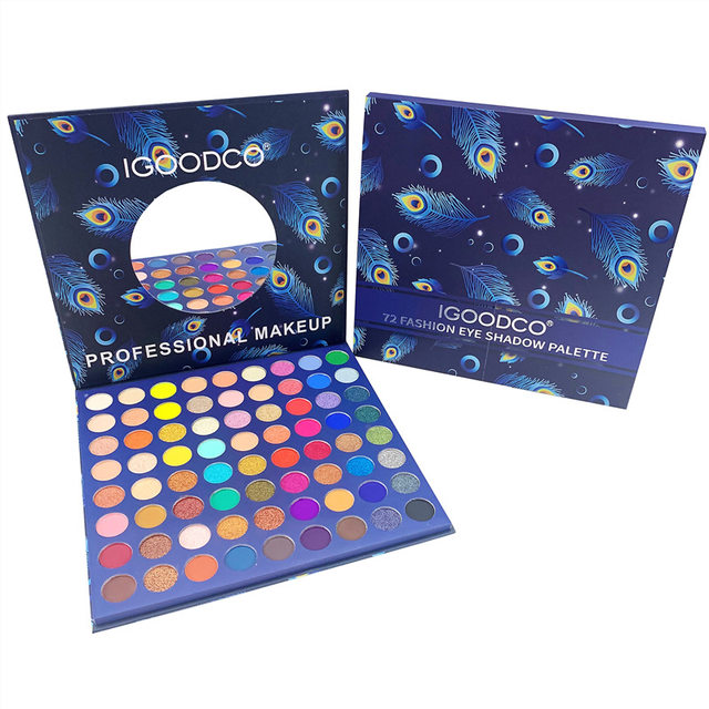 سایه چشم 72 رنگ طاووس آی گود کو اورجینال IGOODCO Peacock 72 Pigmented colors Eyeshadow Palette