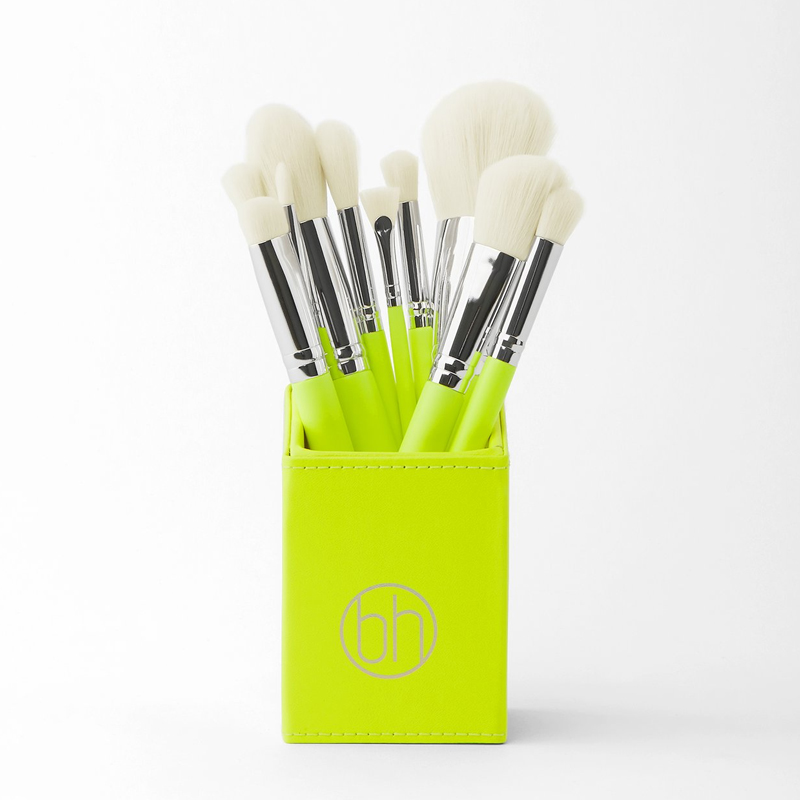 ست براش ۱۲ تایی بی اچ کازمتیکس نئونی استند دار  BH Cosmetics Colour Festival 12 Piece Brush Set