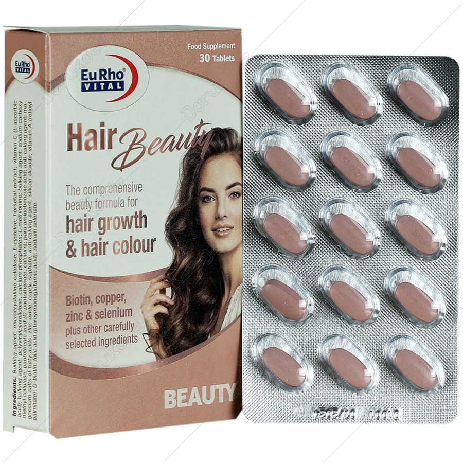 قرص هیر بیوتی یوروویتال 30 عددEurhovital Hair Beauty 30 Tablets