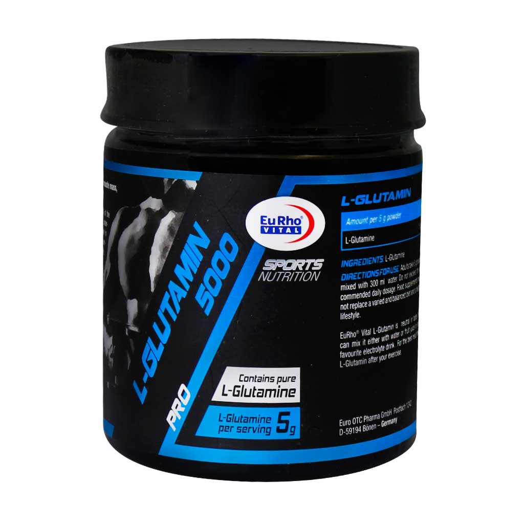 پودر ال گلوتامین 5000 یوروویتال 300 گرم Eurho Vital L Glutamin 5000 Powder 300 g