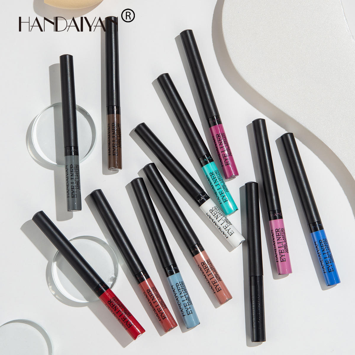 خط چشم هندیان مویی رنگی ضد آب  HANDAIYAN Colorful Eyeliner Waterproof