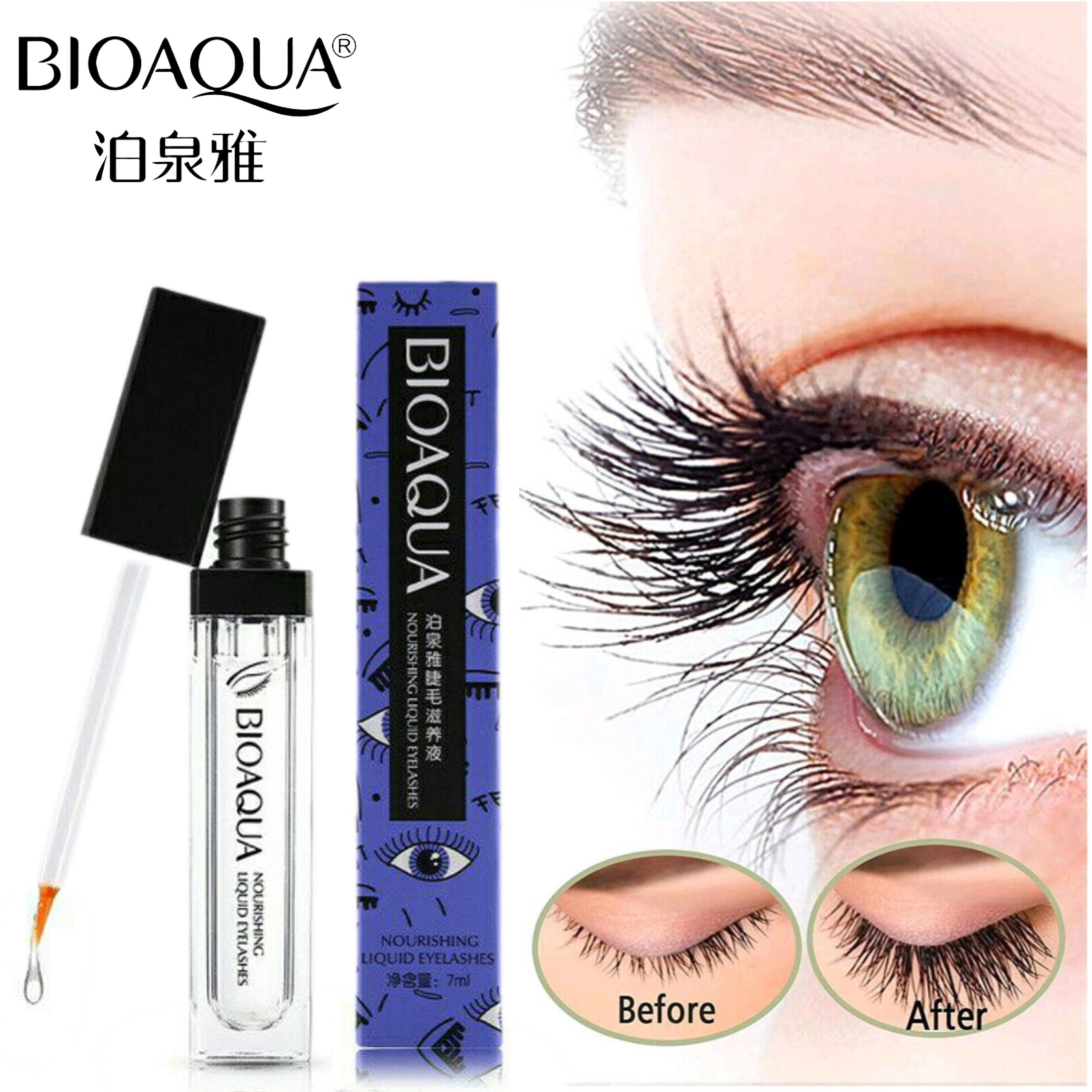 سرم رشد و تقویت مژه بیوآکوا اورجینال 7میل BIOAQUA EYELASH GROWTH ESSENCE