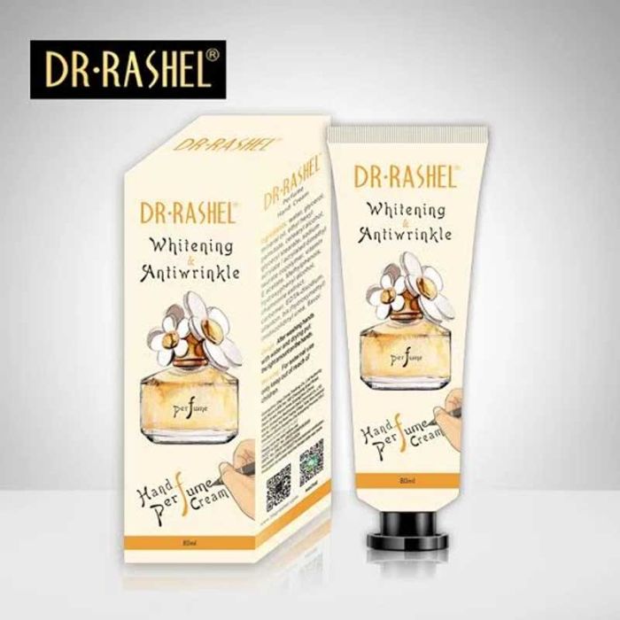 کرم دست معطر سفید کننده و ضدچروک دکتر راشل 80گرم DR.RASHEL Whitening & Antiwrimkle Hand Perfume Cream