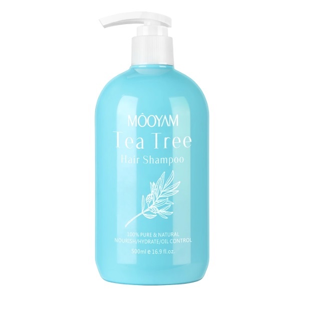 شامپو فری سولفات روغن درخت چای ضد شوره مویام 500میل MOOYAM Tea Tree Sulfate Free Shampoo