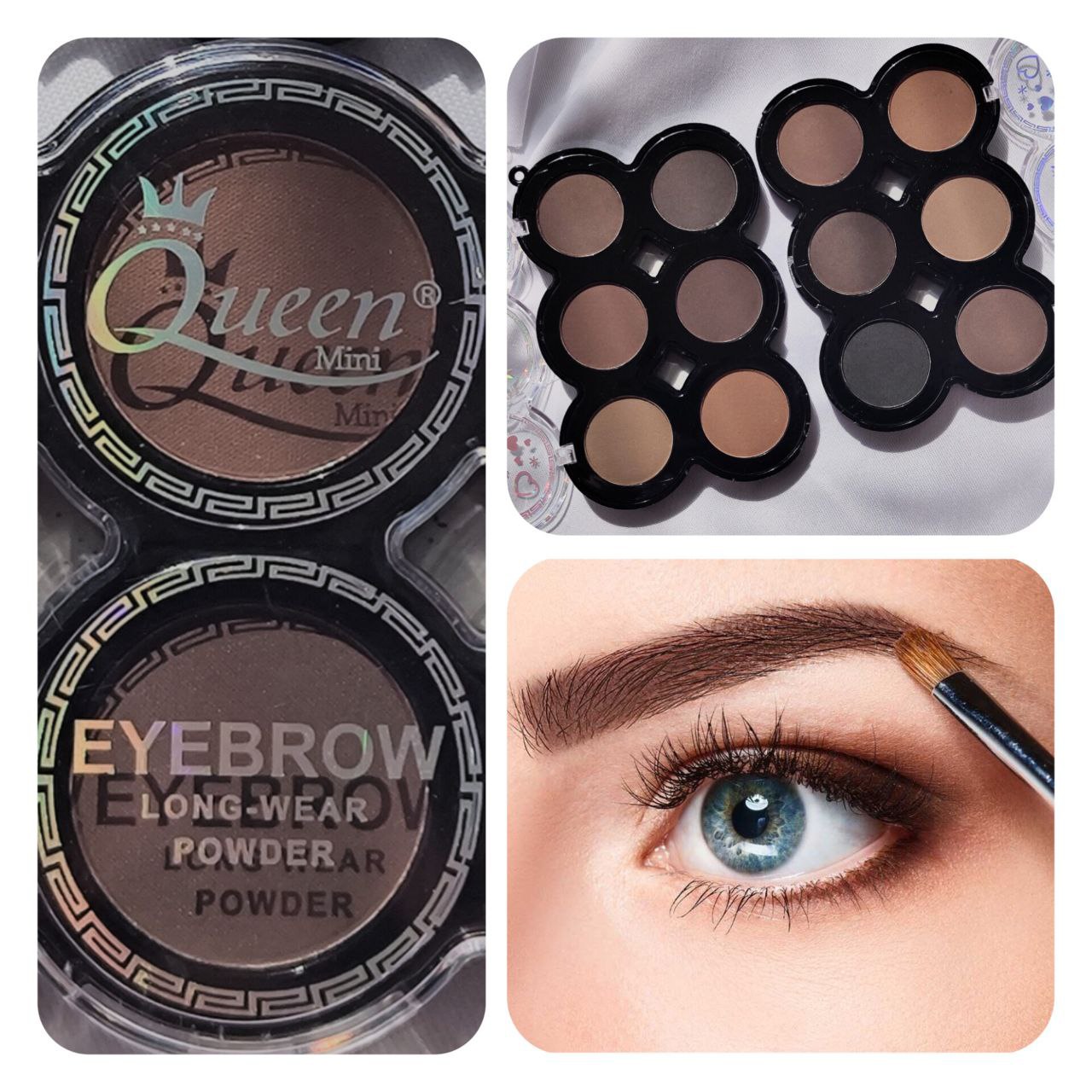 پالت سایه ابرو مینی کویین ضدآب 6 رنگ  MiniQueen Eybrow Long Wear Powder