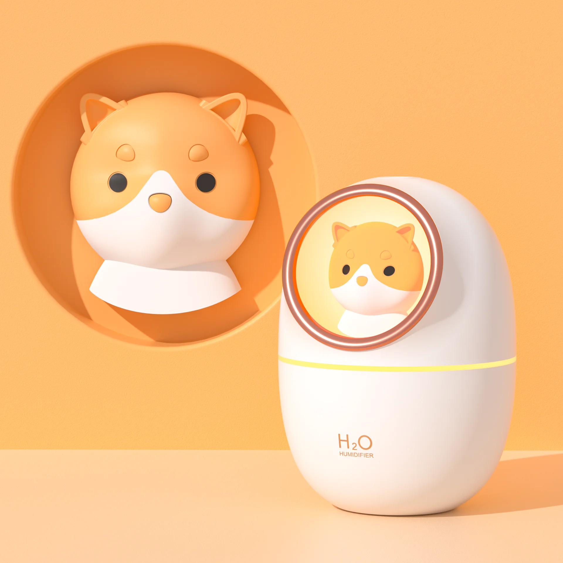 دستگاه بخور سرد و چراغ خواب گربه 240میل H₂O Humidifier Cat Air