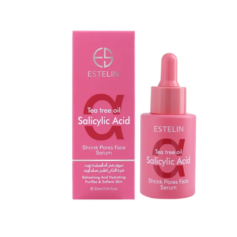 سرم روغن درخت چای و سالسیلیک اسید استلین 30میل Estelin Tea Tree Oil Salicylic Acid Shrink Pores Face Serum