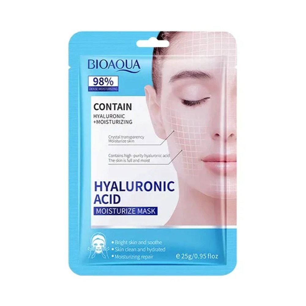 ماسک ورقه ای هیالورونیک اسید 98%بیواکوا  BIOAQUA