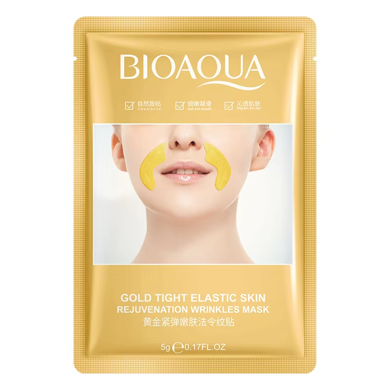 ماسک خط خنده طلا بیوآکوا ضدچروک و جوانساز  5گرم BIOAQUA Gold Rejuvenation Wrinkles Mask