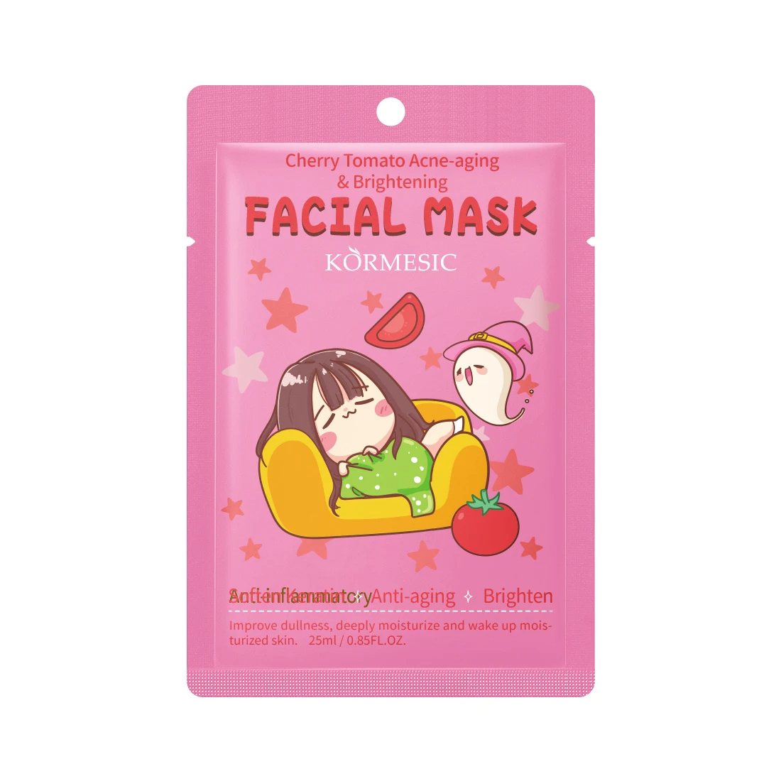 ماسک ورقه ای گوجه گیلاسی کورمسیک KORMESIC Cherrry Tomato Facial Mask