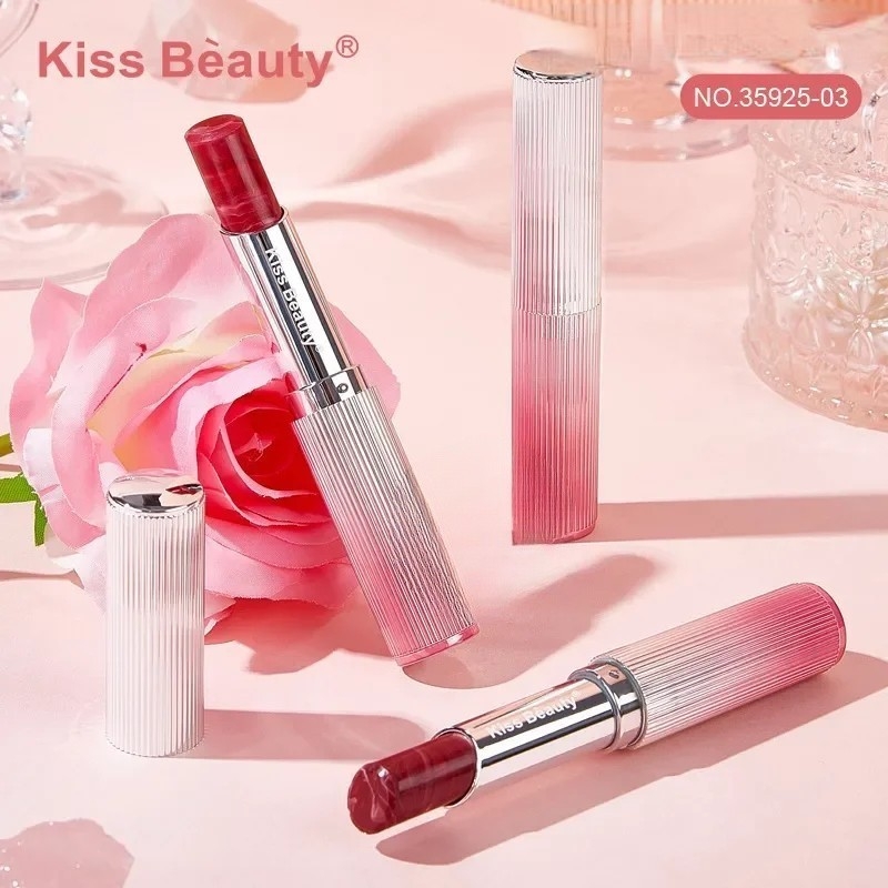 رژلب خیس ابریشمی کیس بیوتی | Kiss Bèauty Silky Lipstick Sweet Crystal