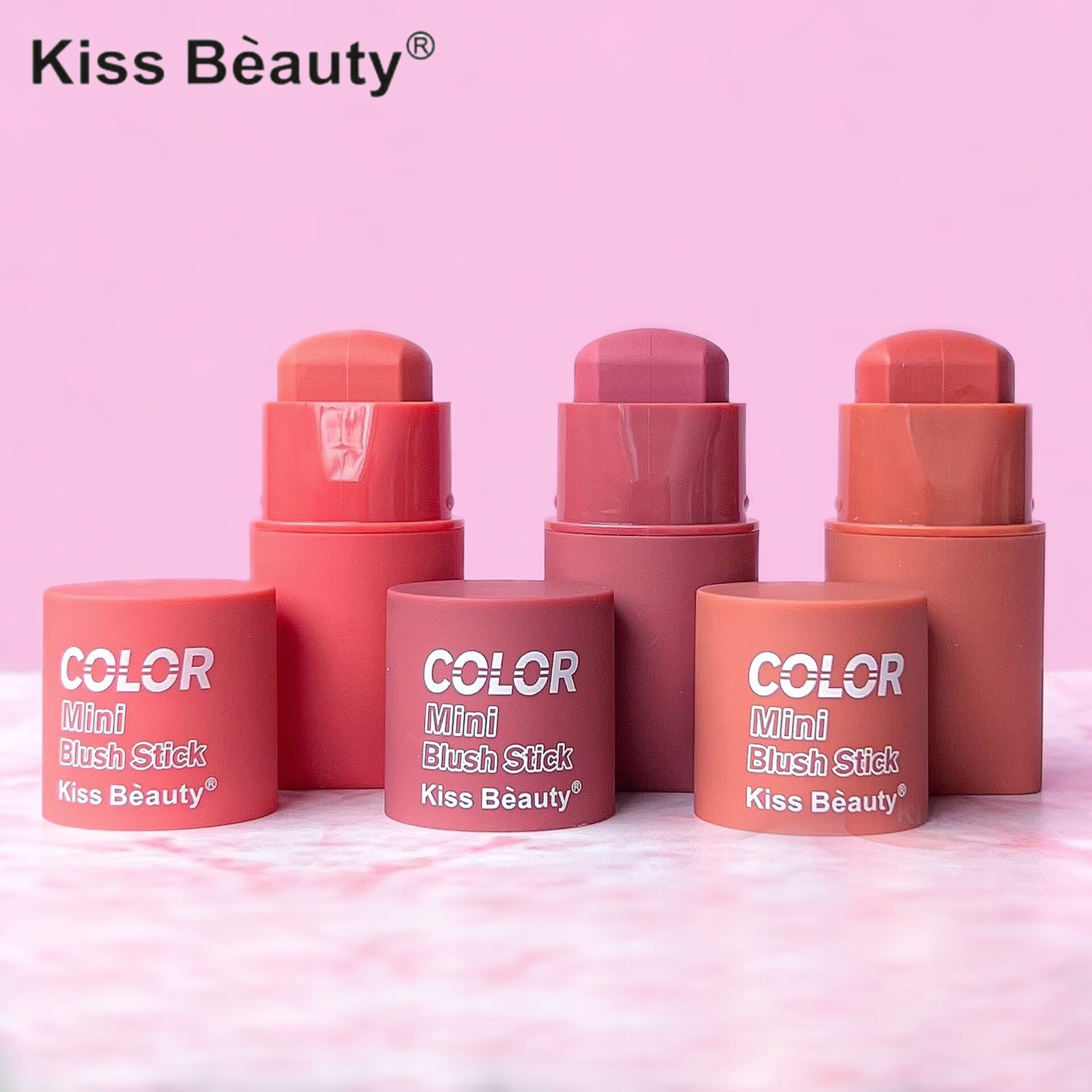 رژگونه استیکی مینی کیس بیوتی 6گرم Kiss Bèauty Mini Blush Stick