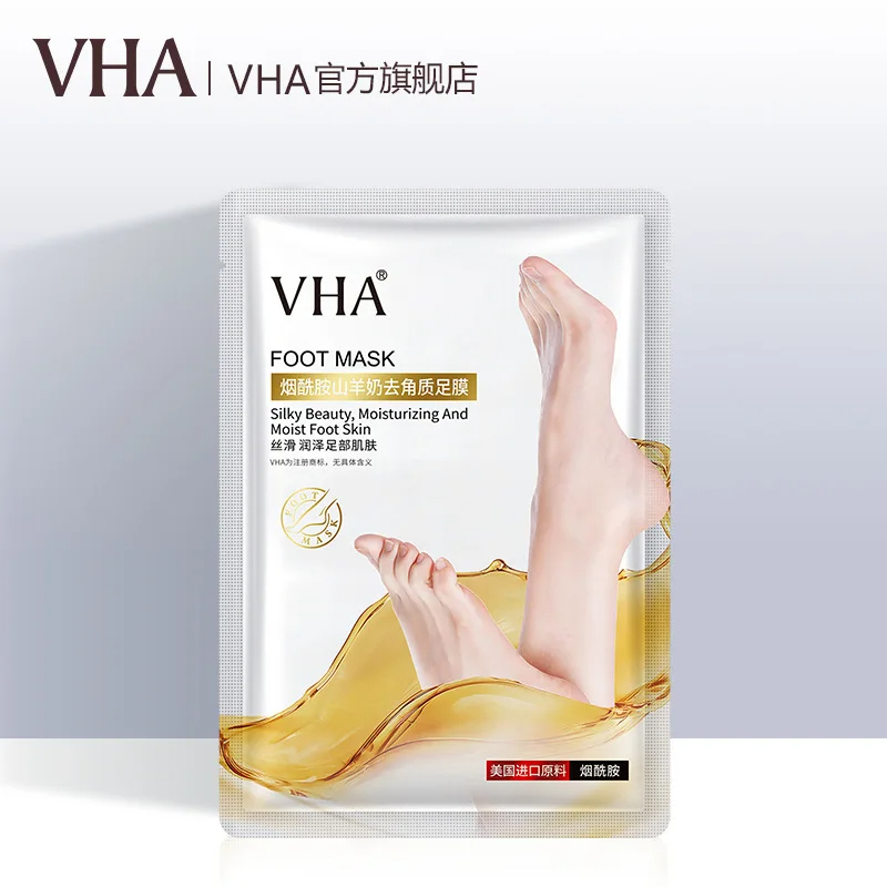 ماسک پا لایه‌بردار شیربز و نیکوتین آمید وی اچ آ اورجینال VHA Goat Milk Nicotinamide Exfoliating Foot Mask