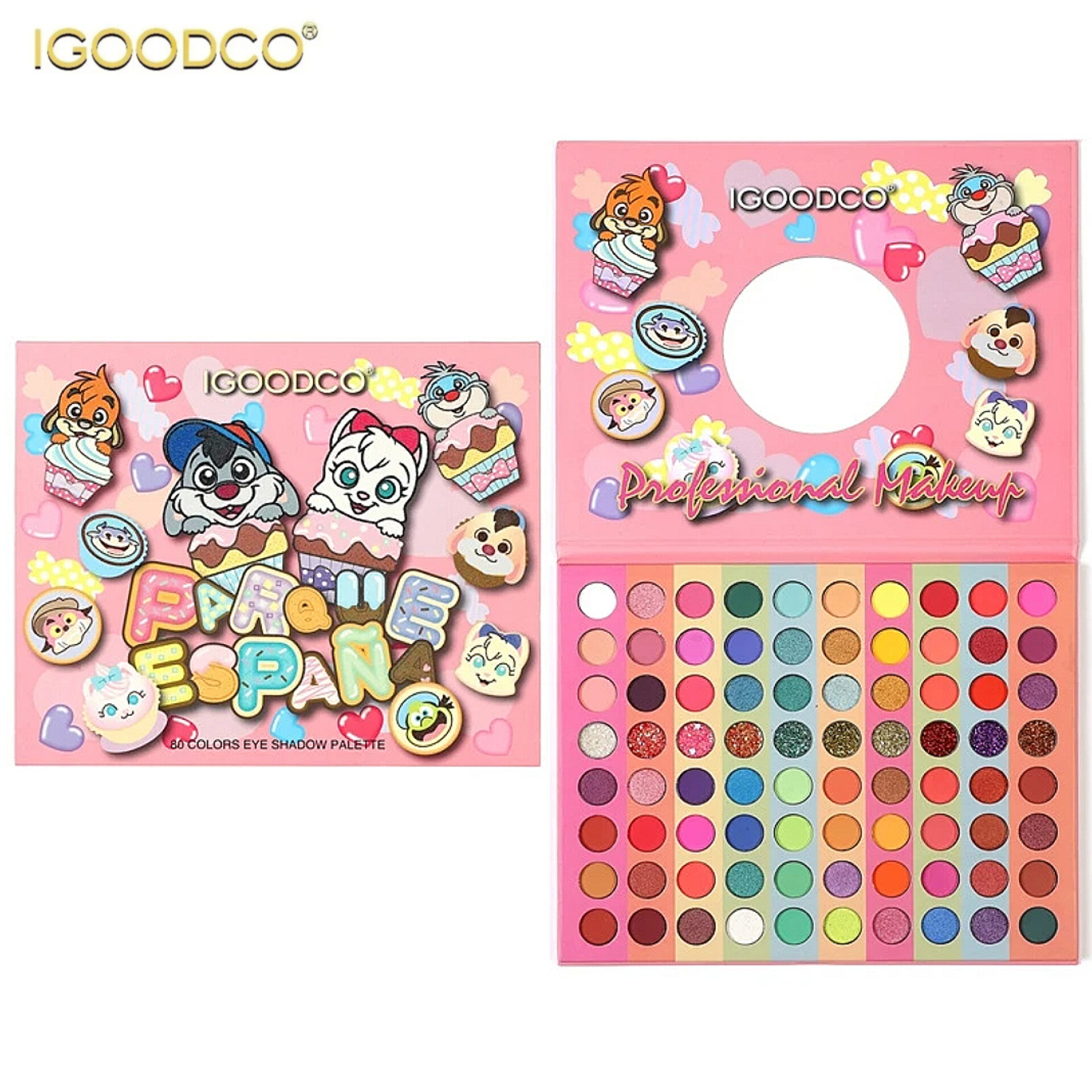پالت سایه چشم آی گود کو مدل پارک اسپانا 80 رنگ اورجینال IGOODCO 80 colors Eye Shadow Palette Parque Espana