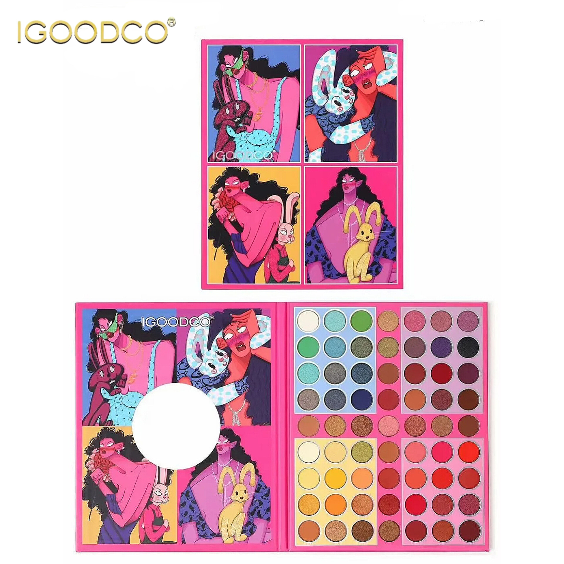 پالت سایه چشم آی گود کو مدل فانتزی کالرز ۶۳ رنگ اورجینال IGOODCO 63 colors Eye Shadow Palette