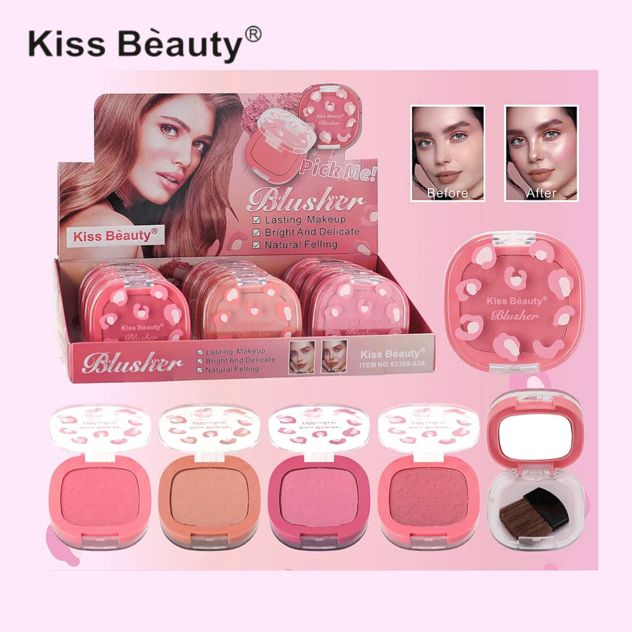 رژگونه پودری کیس بیوتی Kiss Beauty Powder Blusher
