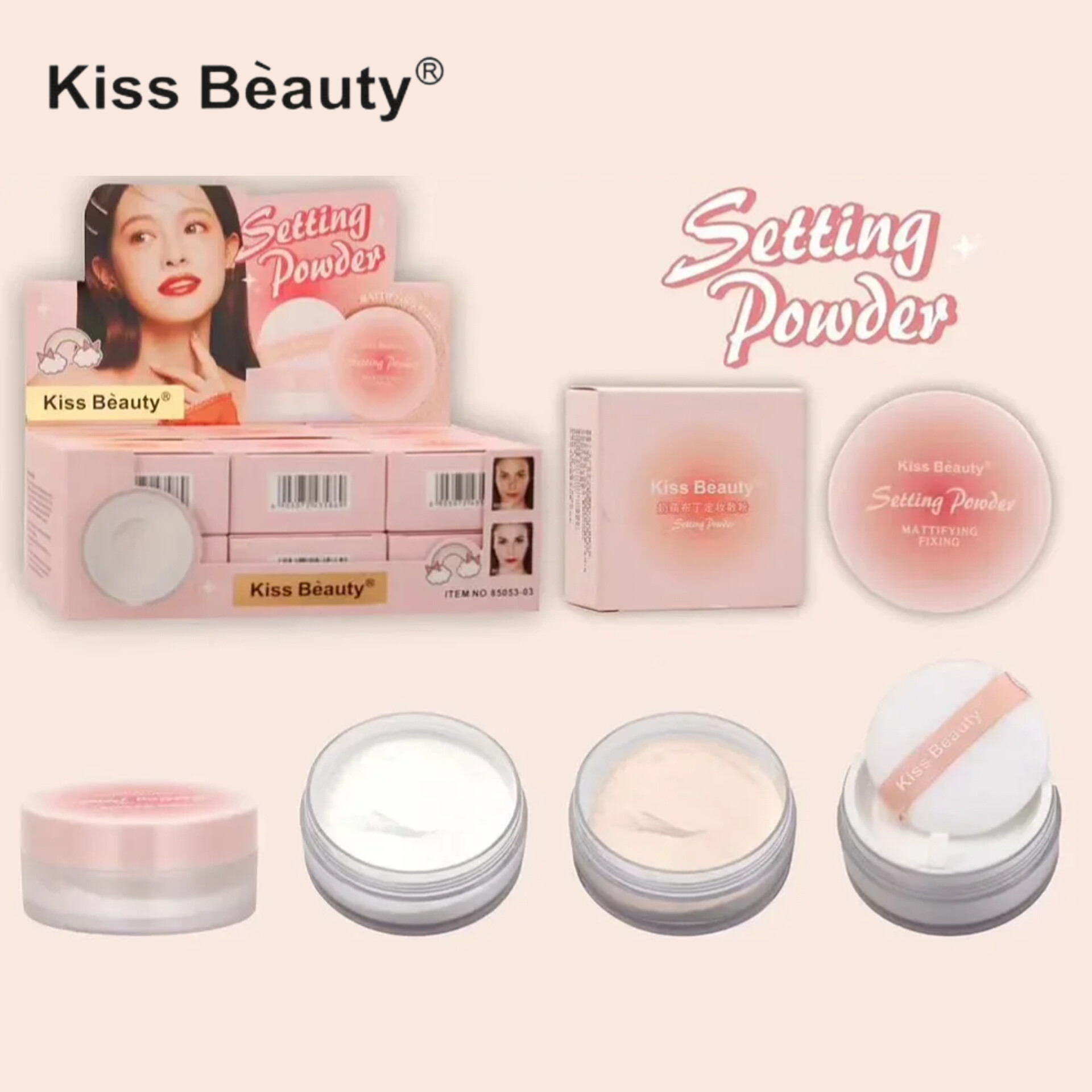 پودر فیکس کیس بیوتی اورجینال 10گرم KissBeauty Setting Powder